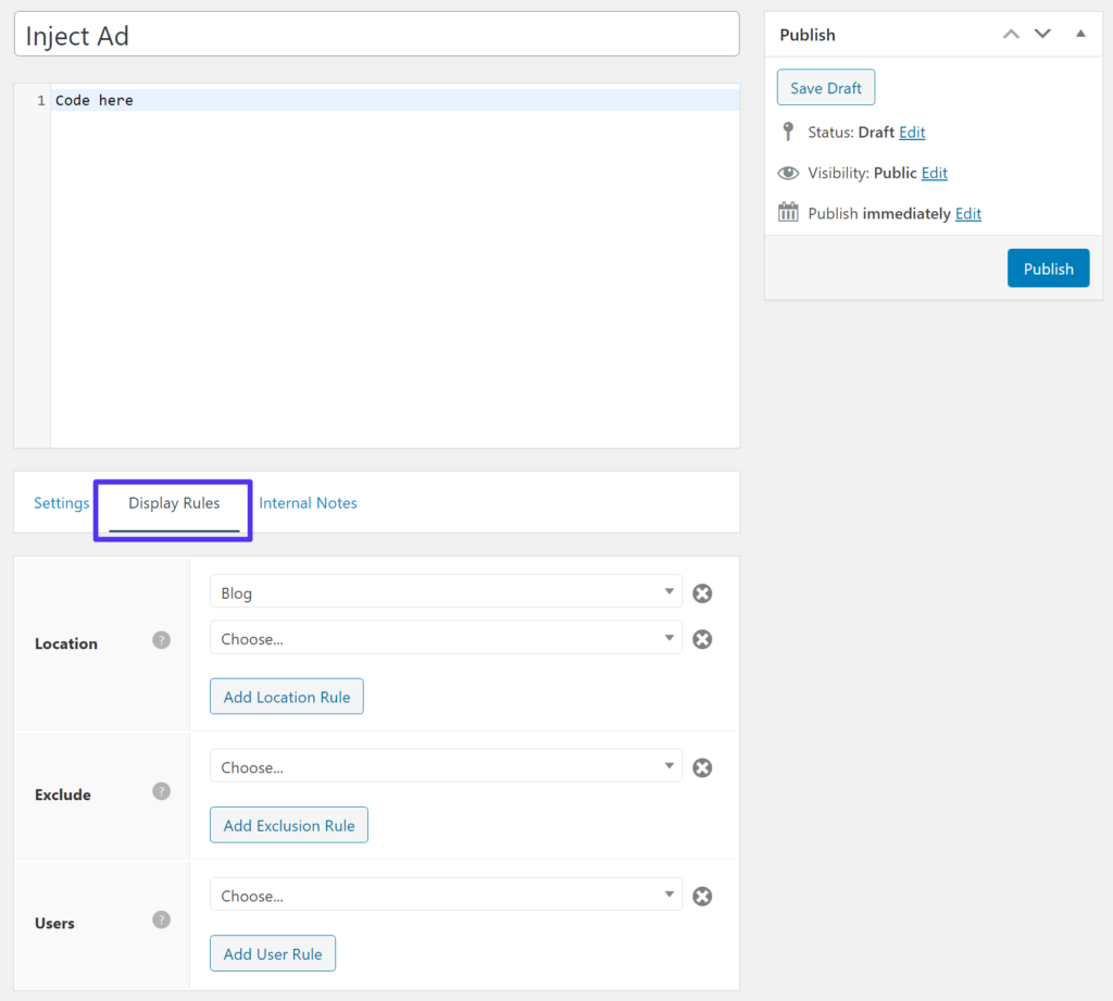 Utilizzo delle regole di visualizzazione con GeneratePress Elements