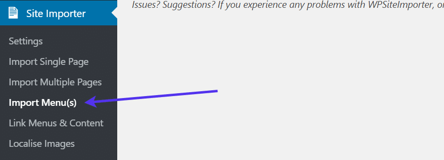 Importing Menus into WordPress