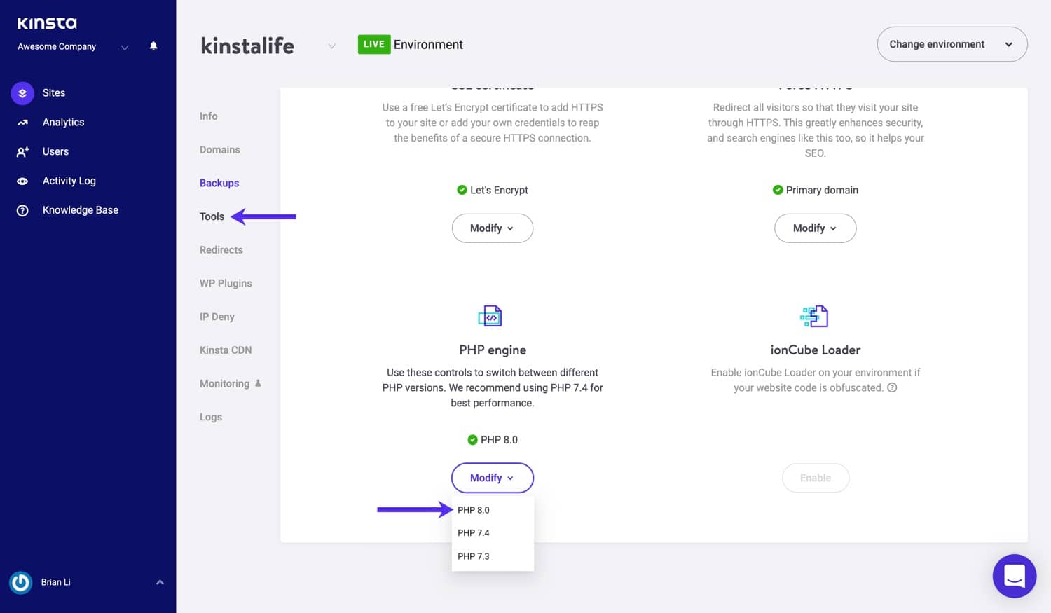 PHP 8.0 er nu tilgængelig for alle Kinsta-miljøer.