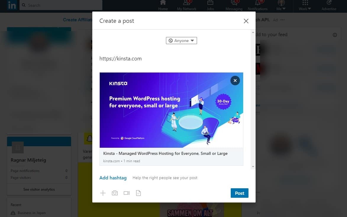 LinkedIn Link Preview