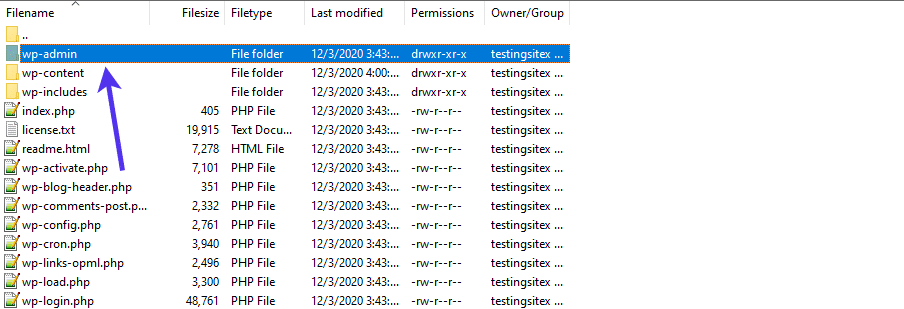 Wp-admin-mappen hjælper med at gengive WordPress-admin-dashboardet