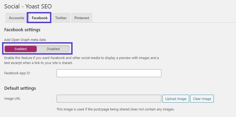 yoast open graph meta settings