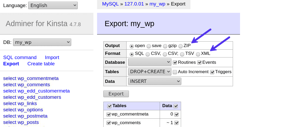 Udvidelse af Adminers standardoutputmuligheder med plugins