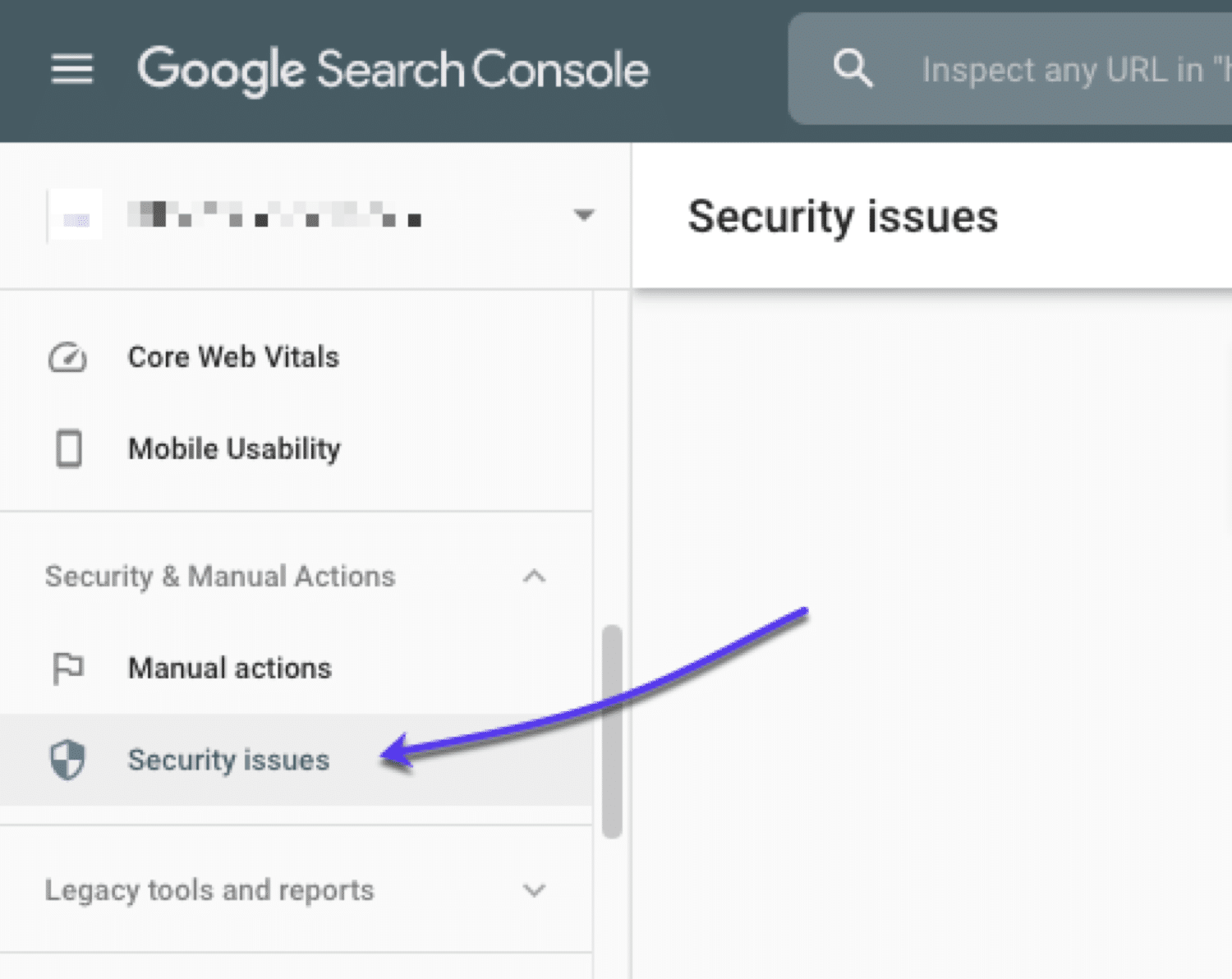 How to view any security issues in Google Search Console