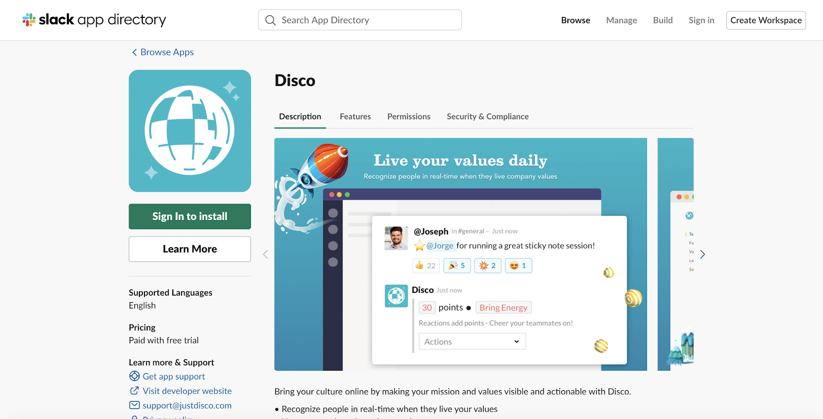 High Five Slack App Directory