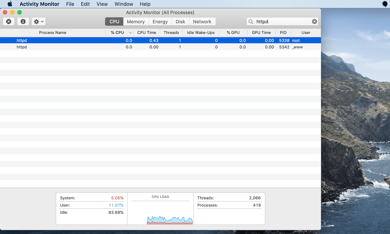 windows server macos activity monitor