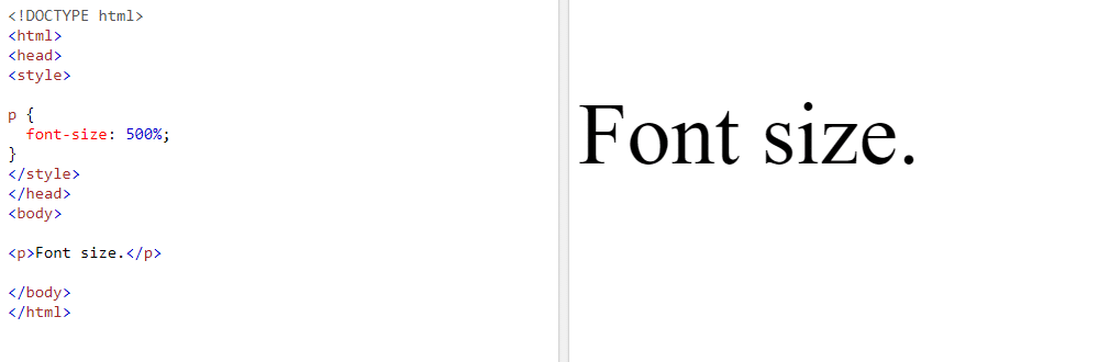 Impostare la dimensione del font usando i CSS