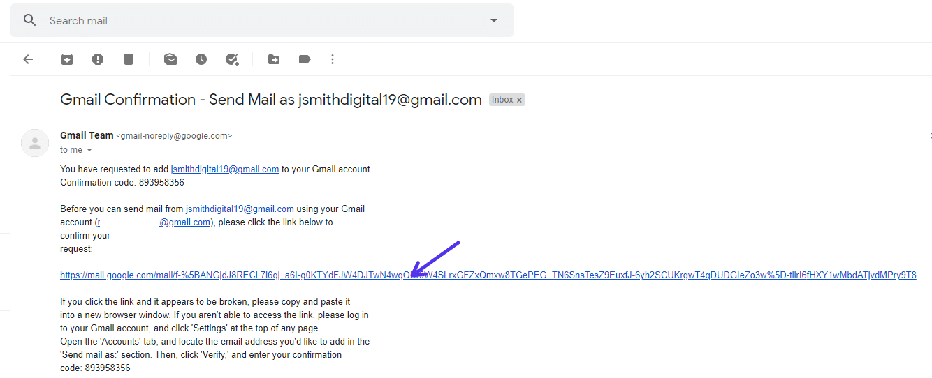 Klicke auf den Link der Bestätigungs-E-Mail