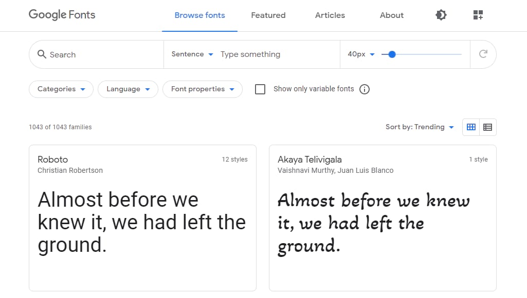 Google Fonts