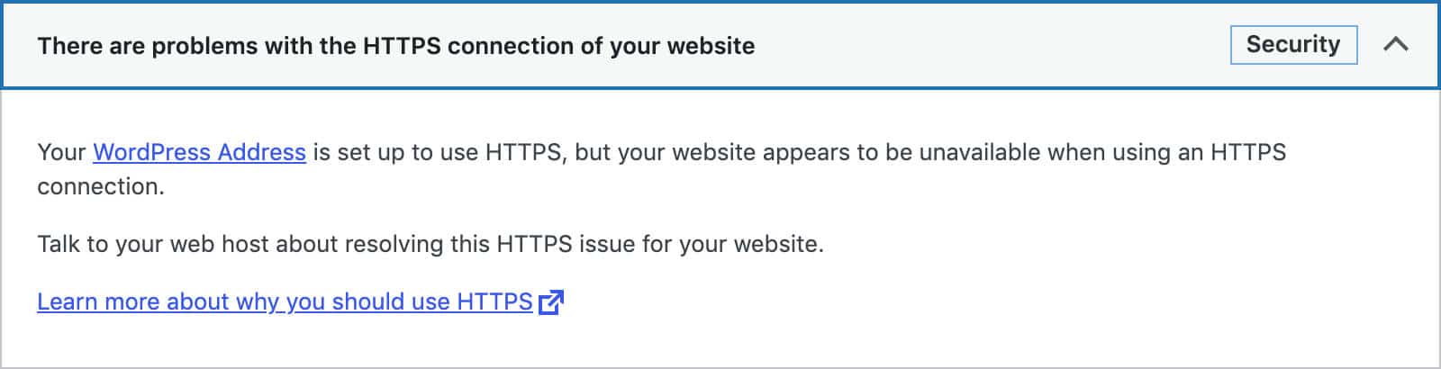 HTTPS wordt niet ondersteund