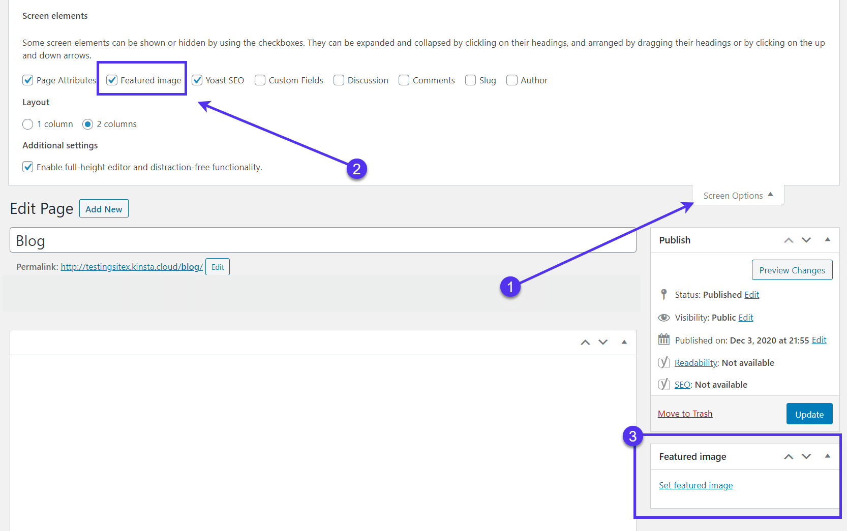 La imagen destacada de WordPress no se muestra