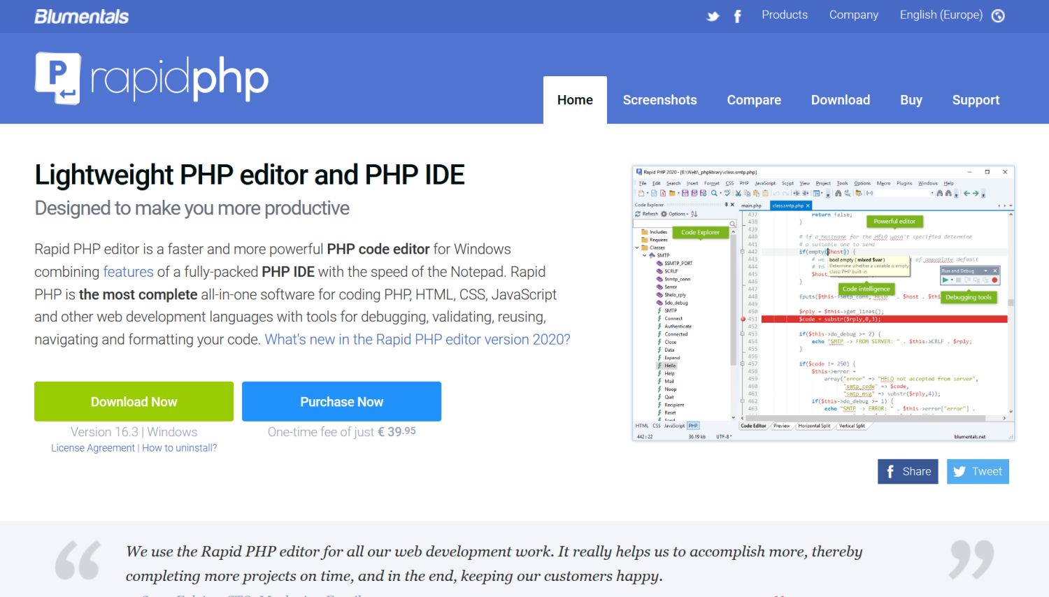Rapid PHP-redigerare