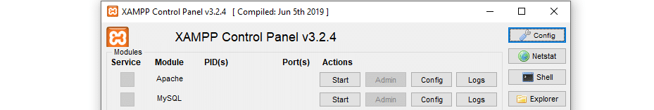 Utilisation de l'outil Netstat de XAMPP.