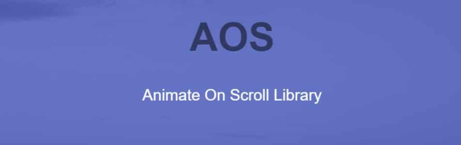 Animate On Scroll library