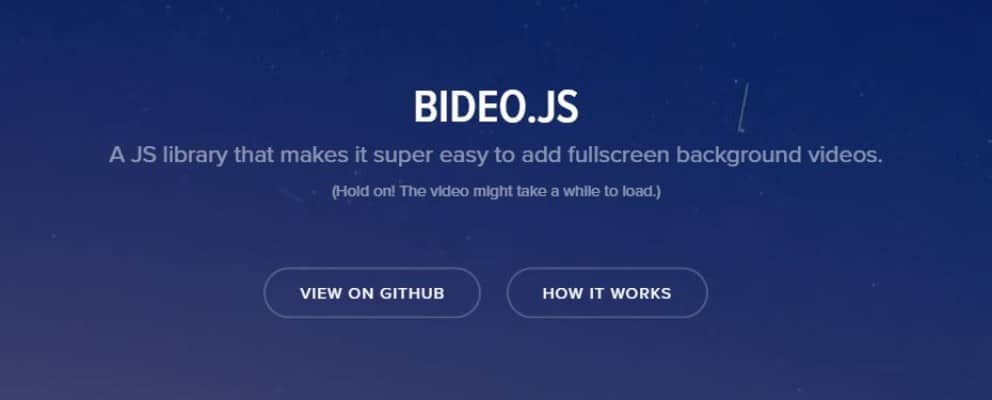 Bibliothèque Bideo.js