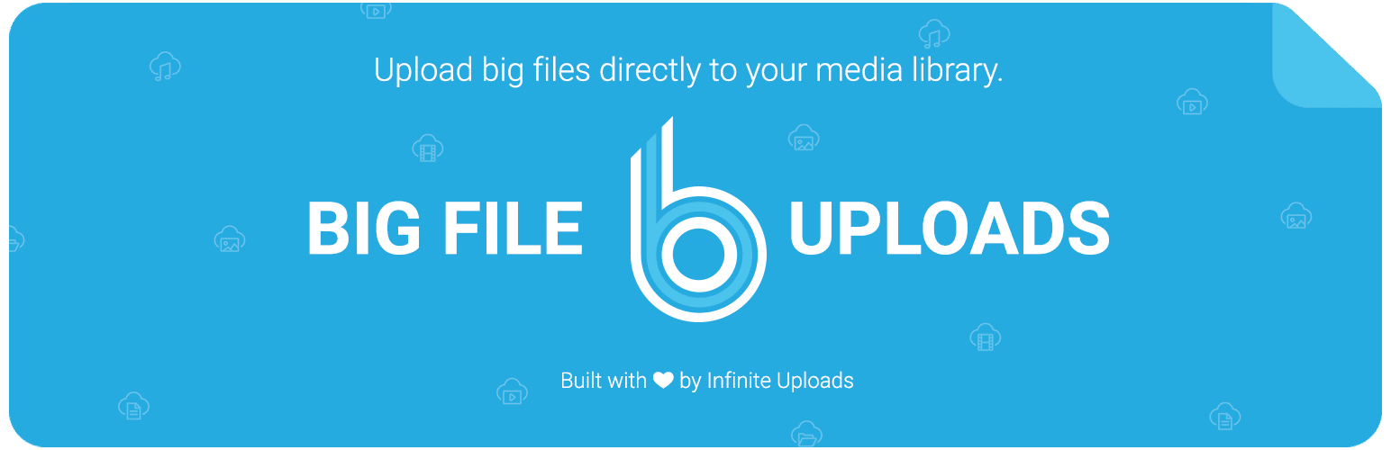 Screenshot del banner del plugin Big File Uploads.