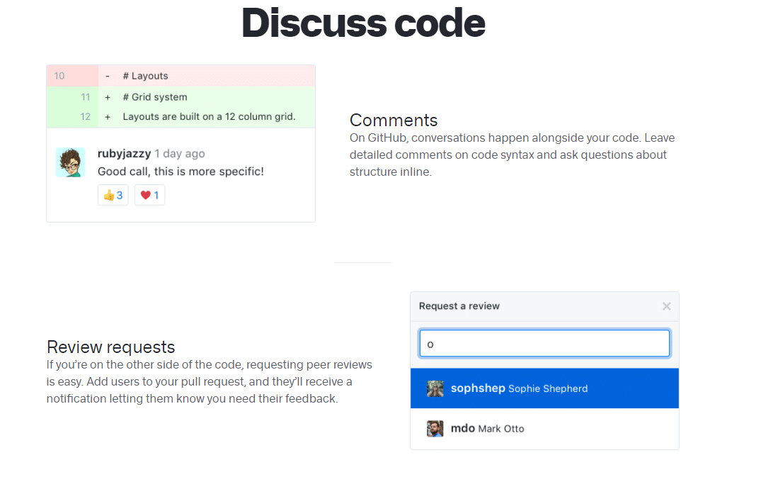 Outils de révision de code GitHub