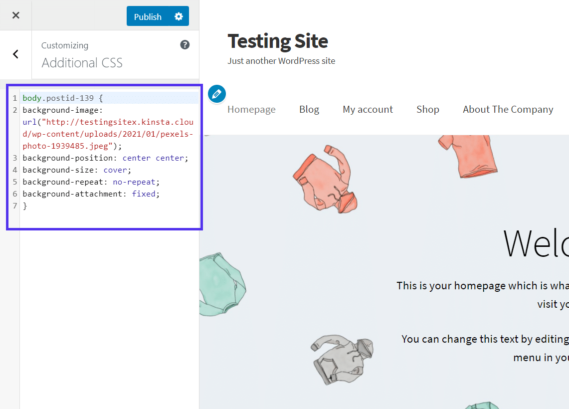 Het toevoegen van de aangepaste CSS voor een specifieke post id