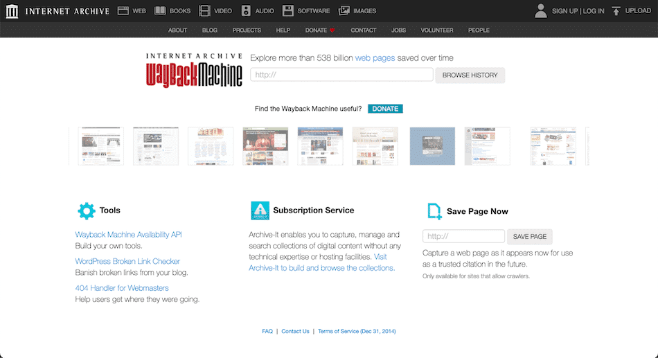A Wayback Machine.