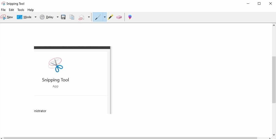 Windowsの Snipping Tool