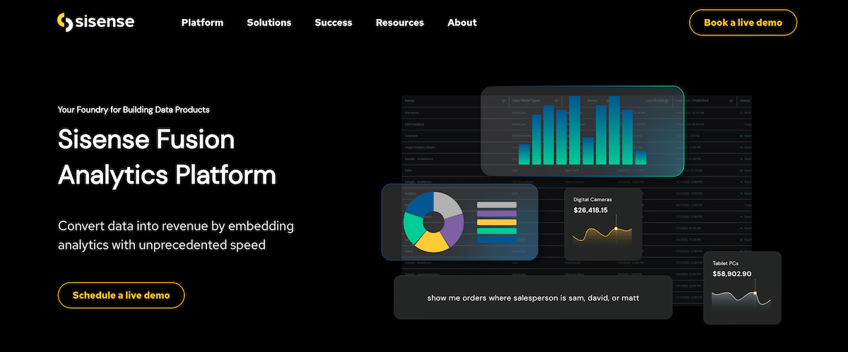 Piattaforma analitica Sisense