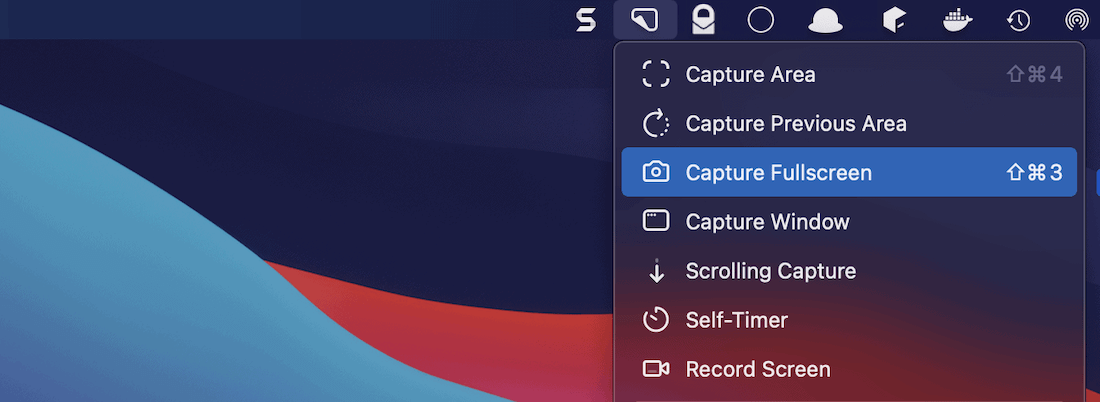 CleanShot X’s Fullscreen Capture option.
