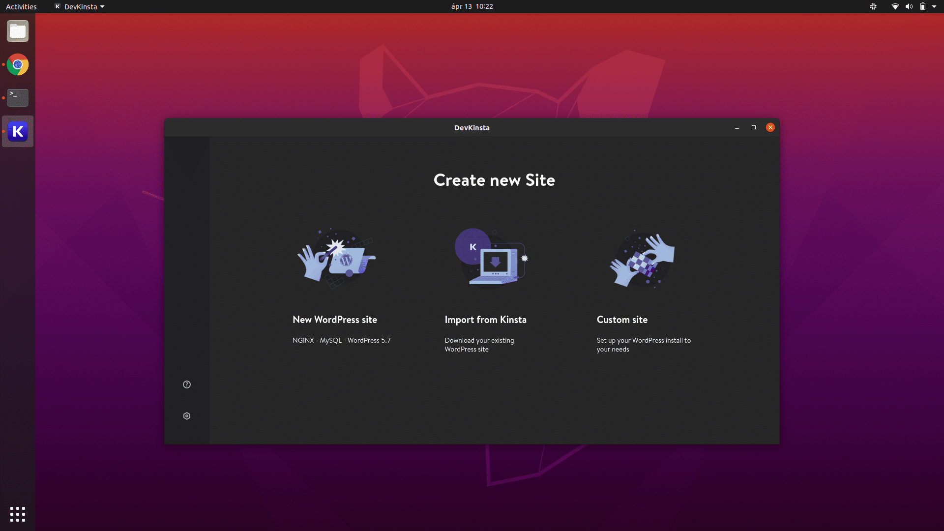 DevKinsta agora está disponível para Ubuntu/Linux