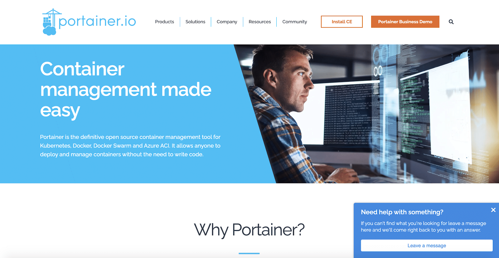 Portainer is a XaaS that houses your code in containers.