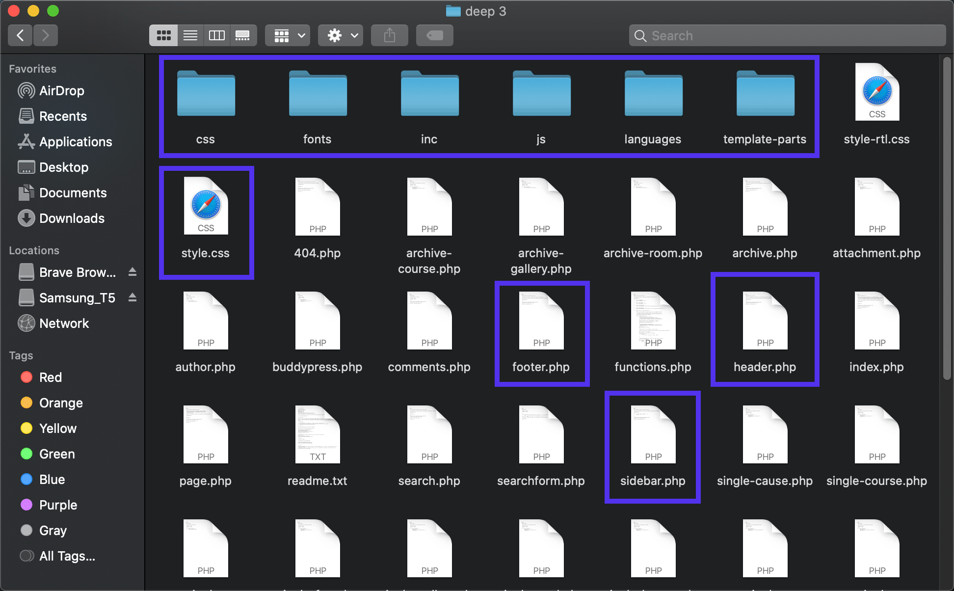 common theme files