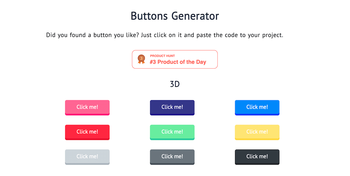 Buttons generator homepage