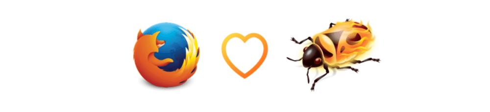 Firefoxs och Firebugs logotyper