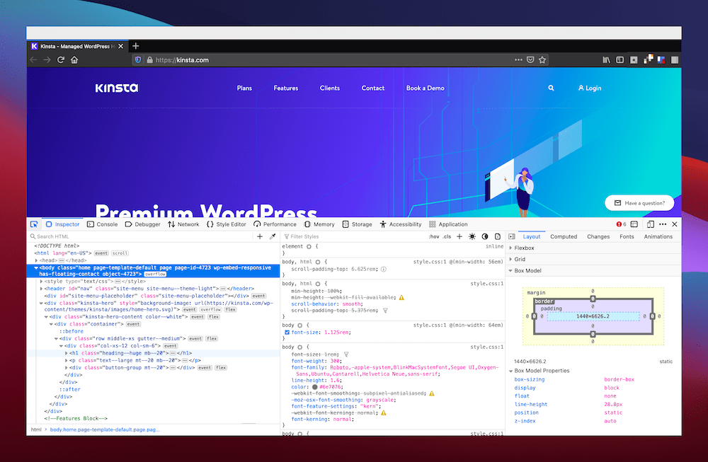 La vista de "triple panel" de Firefox.