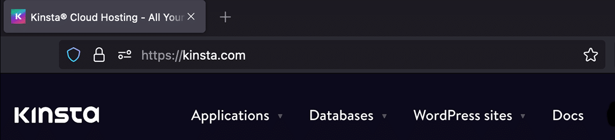 Kinsta.com uses an encrypted HTTPS connection.