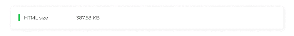 Kinsta's home page file size. Menos mal que el tamaño del archivo de la página de inicio de Kinsta es escaso.