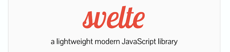 La homepage di Svelte.js.