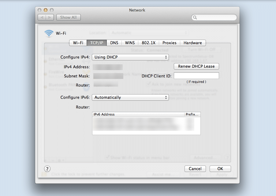 Encontrar tu dirección IP en macOS.