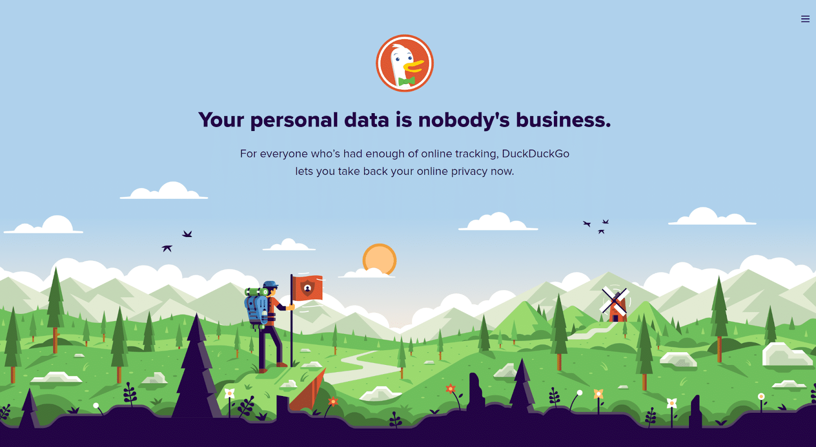 DuckDuckGo is een zoekmachine die online privacy promoot.