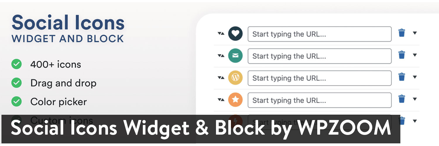 Social Icons Widget Plugin von WPZOOM.