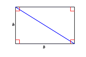 Relation between triangles and rectangles