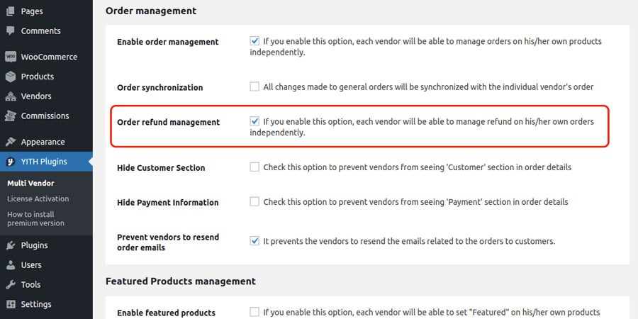  YITH WooCommerce Multi-Vendor Rückerstattungsmanagement