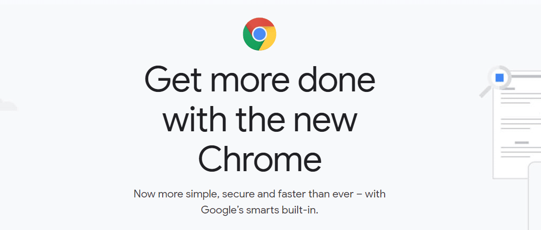 Google Chromeのホームページ