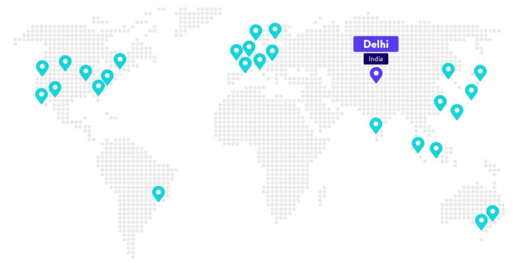 Delhi Data Center on a map