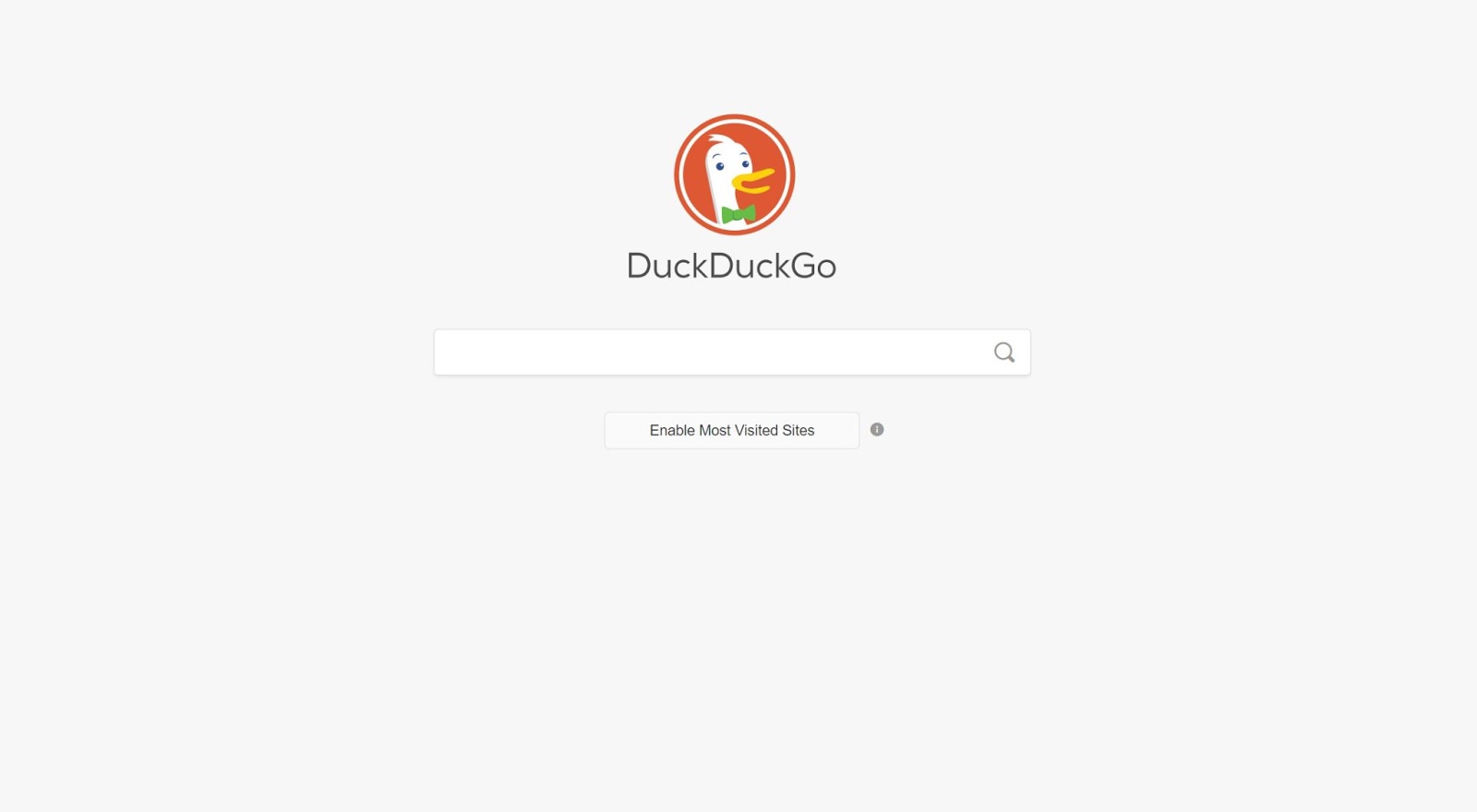 Customize your DuckDuckGo experience and allow you to view your most visited websites.