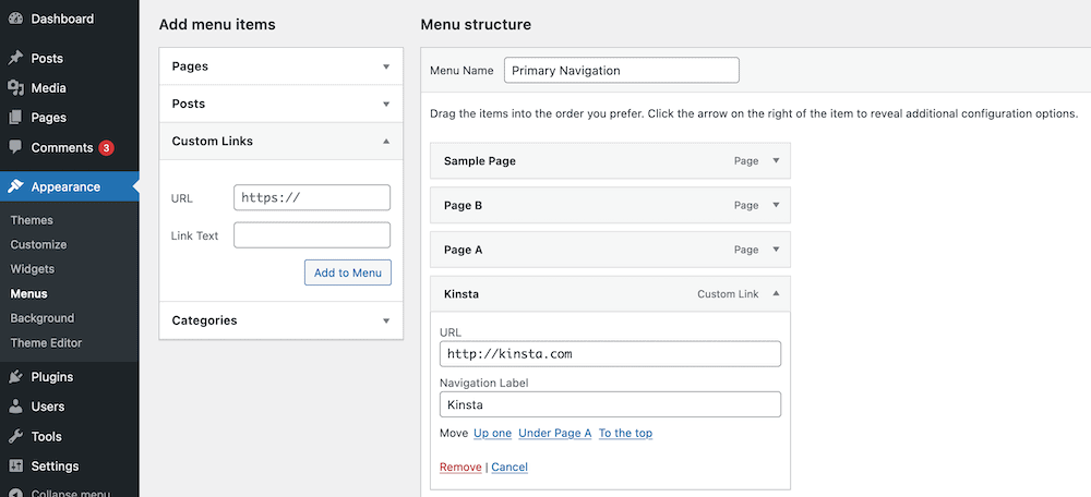 How to Create, Add, & Edit a WordPress Navigation Menu