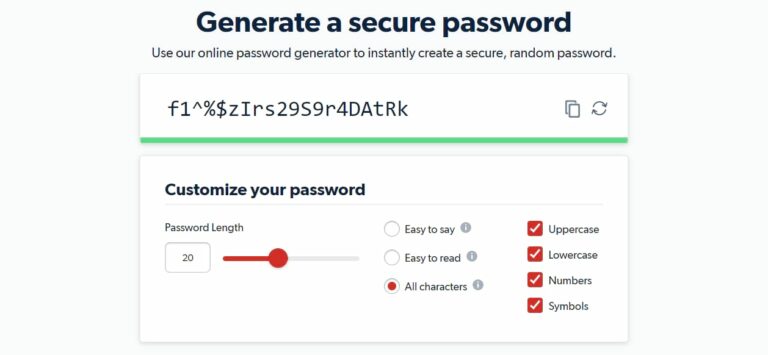lastpass strong password generator