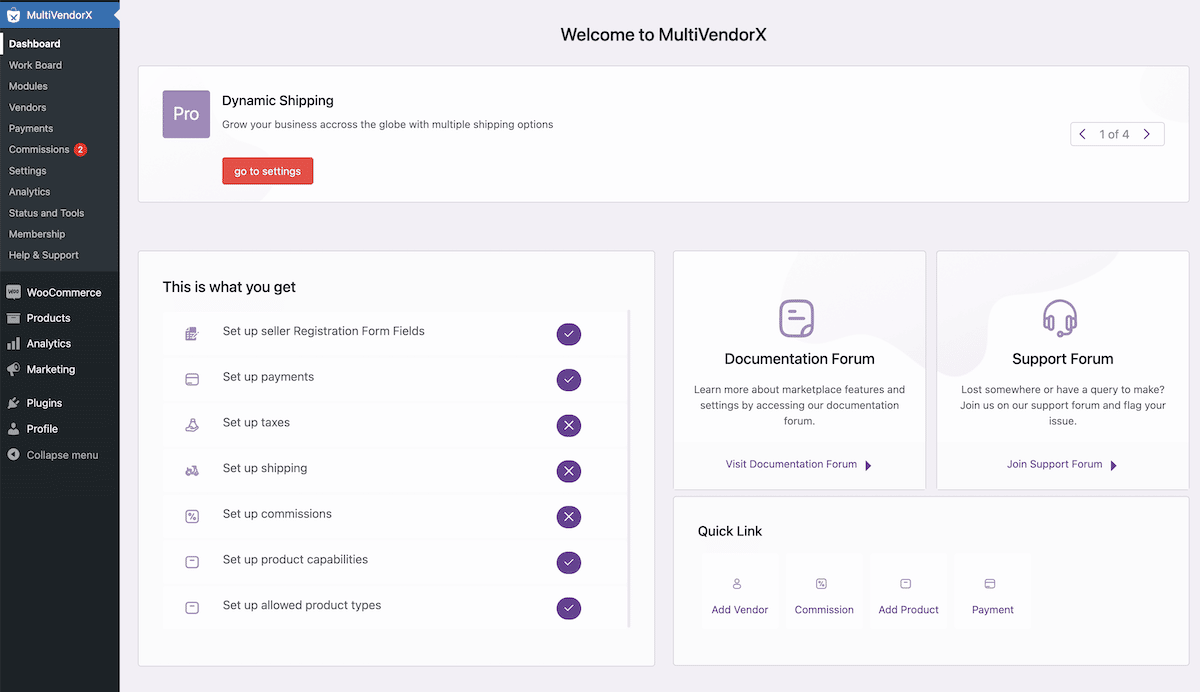 MultiVendorX Dashboard