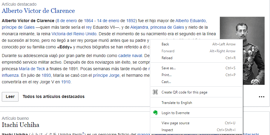 Cómo traducir un texto haciendo clic con el botón derecho del ratón en Google Chrome.