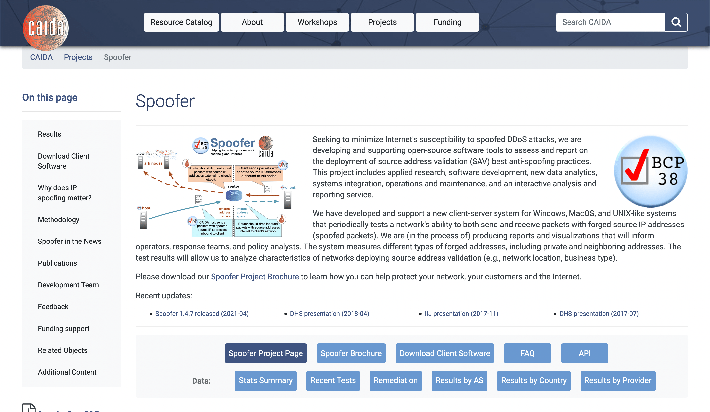 Le site web de l'ACDI