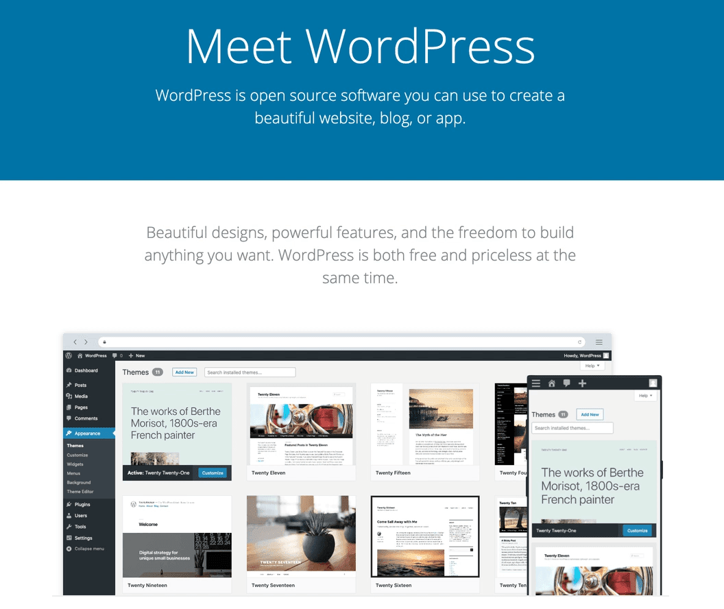Sitio web WordPress.org