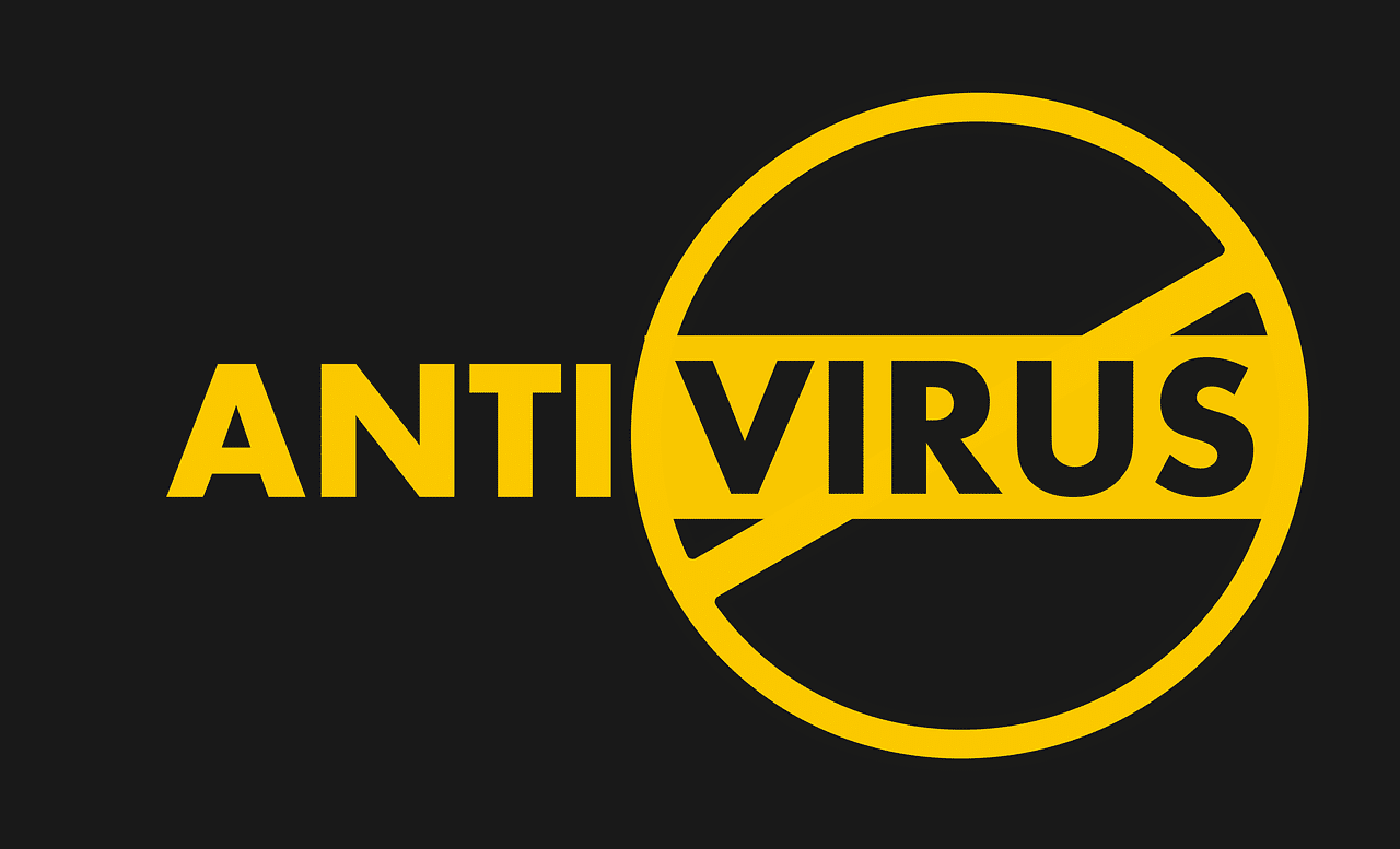 Antivirus-Zeichen. 